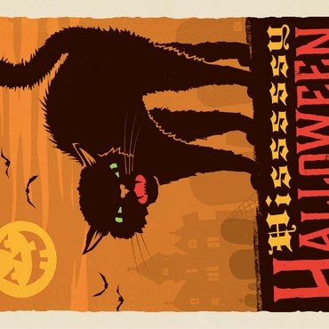 Hissy Halloween, Vintage Poster 100 Jigsaw Puzzle 3D Modell