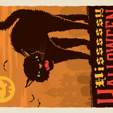 Hissy Halloween, Vintage Poster 500 Jigsaw Puzzle 3D Modell