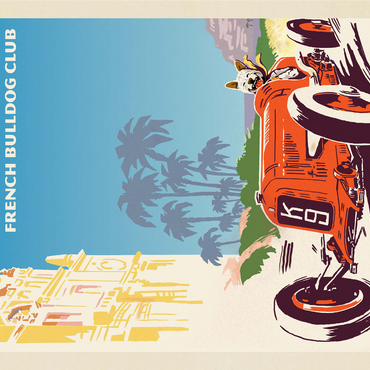 Monaco: French Bulldog Club, Vintage Poster 1000 Jigsaw Puzzle 3D Modell