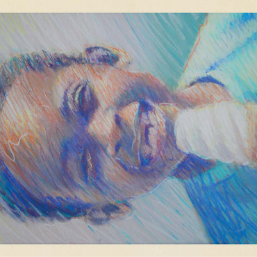 Pastel Drawing: Ice Cream Kid, Vintage Poster 100 Jigsaw Puzzle 3D Modell