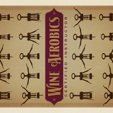 Wine Aerobics, Vintage Poster 1000 Jigsaw Puzzle 3D Modell