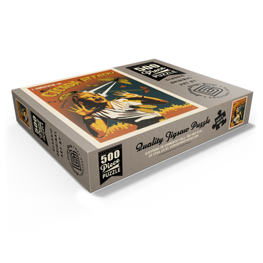 Cicada Invasion: Screaming Woman, Vintage Poster 500 Jigsaw Puzzle box view1