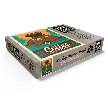 Bearista Coffee Trailer, Vintage Poster 100 Jigsaw Puzzle box view1