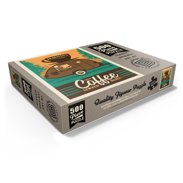 Bearista Coffee Trailer, Vintage Poster 500 Jigsaw Puzzle box view1