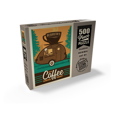 Bearista Coffee Trailer, Vintage Poster 500 Jigsaw Puzzle box view2
