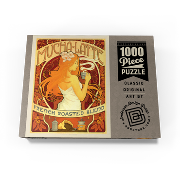 Mucha latte, Vintage Poster 1000 Jigsaw Puzzle box view3