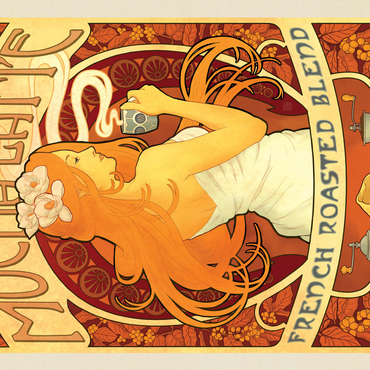 Mucha latte, Vintage Poster 500 Jigsaw Puzzle 3D Modell