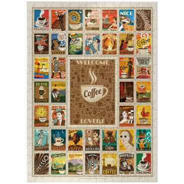 puzzleplate Coffee Collection: Multi-Image Print, Vintage Poster 300 Jigsaw Puzzle