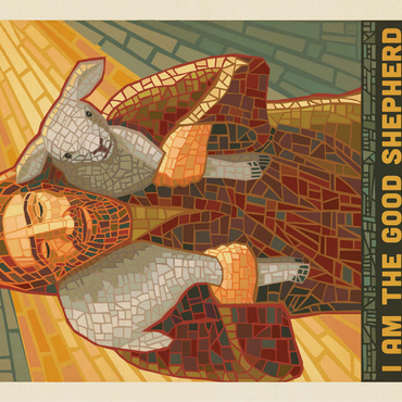 Jesus: The Good Shepherd, Vintage Poster 100 Jigsaw Puzzle 3D Modell