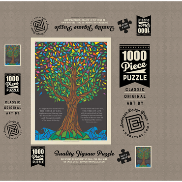 Tree Of Life, Vintage Poster 1000 Jigsaw Puzzle box 3D Modell