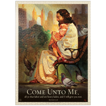 puzzleplate Jesus: Come Unto Me, Vintage Poster 1000 Jigsaw Puzzle