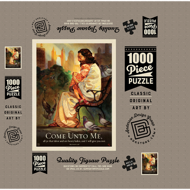 Jesus: Come Unto Me, Vintage Poster 1000 Jigsaw Puzzle box 3D Modell