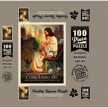 Jesus: Come Unto Me, Vintage Poster 100 Jigsaw Puzzle box 3D Modell