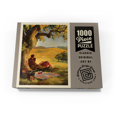 Oil Painting: Wine Country, Vintage Poster 1000 Jigsaw Puzzle box view3