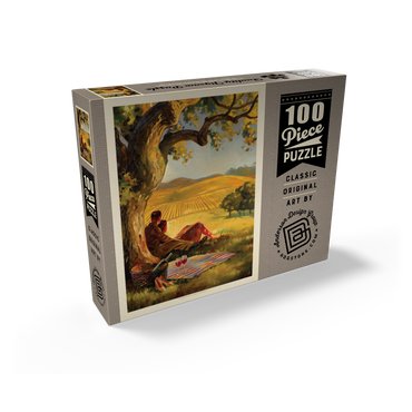 Oil Painting: Wine Country, Vintage Poster 100 Jigsaw Puzzle box view2