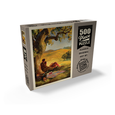 Oil Painting: Wine Country, Vintage Poster 500 Jigsaw Puzzle box view2