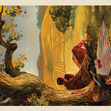 Oil Painting: Wine Country, Vintage Poster 500 Jigsaw Puzzle 3D Modell