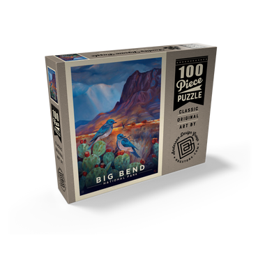 Big Bend National Park: Birds, Vintage Poster 100 Jigsaw Puzzle box view2