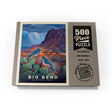 Big Bend National Park: Birds, Vintage Poster 500 Jigsaw Puzzle box view3