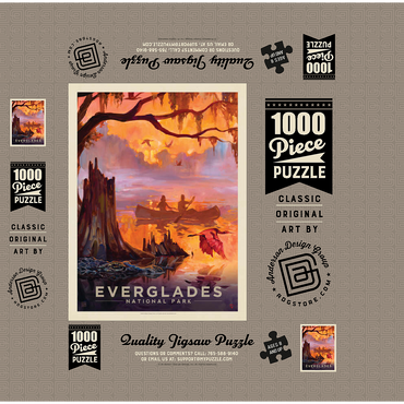 Everglades National Park: Silent Splendor, Vintage Poster 1000 Jigsaw Puzzle box 3D Modell