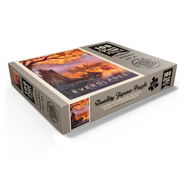 Everglades National Park: Silent Splendor, Vintage Poster 100 Jigsaw Puzzle box view1