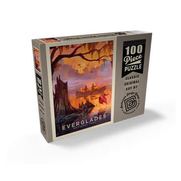 Everglades National Park: Silent Splendor, Vintage Poster 100 Jigsaw Puzzle box view2