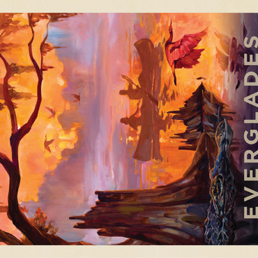 Everglades National Park: Silent Splendor, Vintage Poster 100 Jigsaw Puzzle 3D Modell