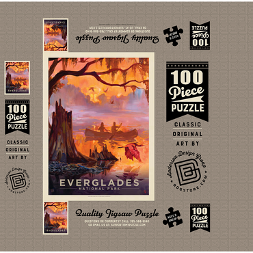 Everglades National Park: Silent Splendor, Vintage Poster 100 Jigsaw Puzzle box 3D Modell