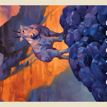 Glacier National Park: Mountain Goat, Vintage Poster 1000 Jigsaw Puzzle 3D Modell