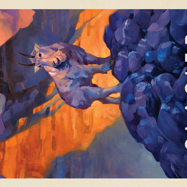 Glacier National Park: Mountain Goat, Vintage Poster 500 Jigsaw Puzzle 3D Modell