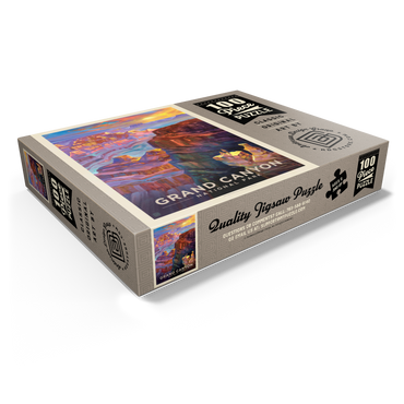 Grand Canyon National Park: Sunset, Vintage Poster 100 Jigsaw Puzzle box view1