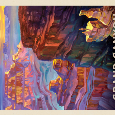 Grand Canyon National Park: Sunset, Vintage Poster 500 Jigsaw Puzzle 3D Modell