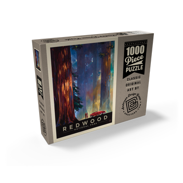 Redwood National Park: Among the Giants, Vintage Poster 1000 Jigsaw Puzzle box view2
