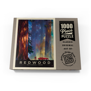 Redwood National Park: Among the Giants, Vintage Poster 1000 Jigsaw Puzzle box view3