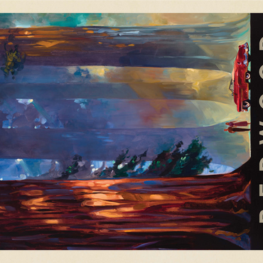 Redwood National Park: Among the Giants, Vintage Poster 1000 Jigsaw Puzzle 3D Modell