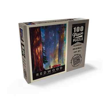Redwood National Park: Among the Giants, Vintage Poster 100 Jigsaw Puzzle box view2