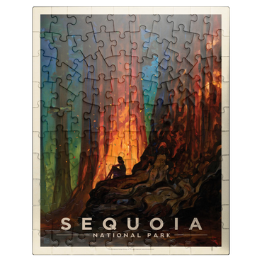 puzzleplate Sequoia National Park: Nature's Cathedral, Vintage Poster 100 Jigsaw Puzzle