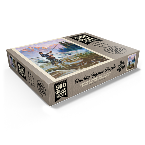 Classic Sportsman: Fly Fishing, Vintage Poster 500 Jigsaw Puzzle box view1