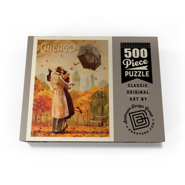 Chicago: Windy City Kiss, Vintage Poster 500 Jigsaw Puzzle box view3