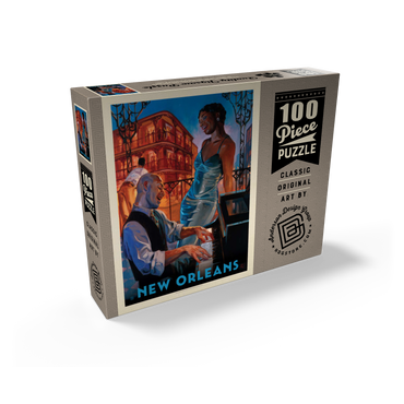 New Orleans: Jazz, Vintage Poster 100 Jigsaw Puzzle box view2