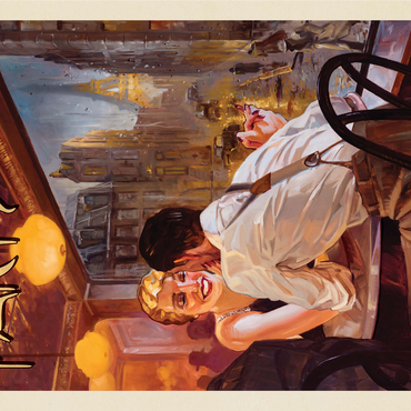 France: Paris When it Rains, Vintage Poster 1000 Jigsaw Puzzle 3D Modell