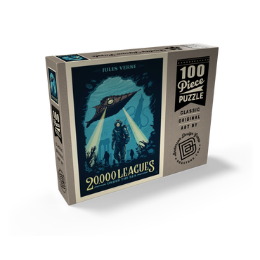 20,000 Leagues Under the Sea: Jules Verne, Vintage Poster 100 Jigsaw Puzzle box view2