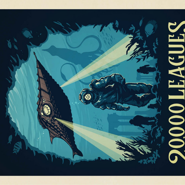 20,000 Leagues Under the Sea: Jules Verne, Vintage Poster 100 Jigsaw Puzzle 3D Modell
