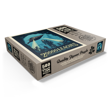 20,000 Leagues Under the Sea: Jules Verne, Vintage Poster 500 Jigsaw Puzzle box view1