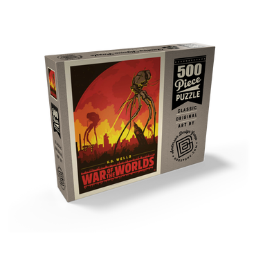 War of the Worlds: H.G. Wells, Vintage Poster 500 Jigsaw Puzzle box view2