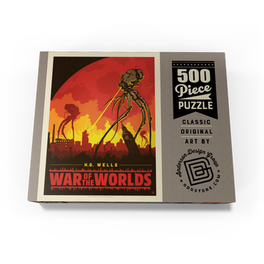 War of the Worlds: H.G. Wells, Vintage Poster 500 Jigsaw Puzzle box view3