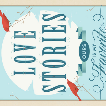 My Favorite Love Story, Vintage Poster 1000 Jigsaw Puzzle 3D Modell