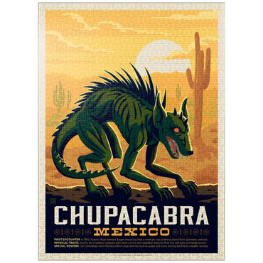 puzzleplate Mythical Creatures: Chupacabra, Vintage Poster 1000 Jigsaw Puzzle