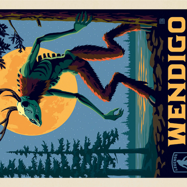 Legends Of The National Parks: Voyageurs' The Wendigo, Vintage Poster 1000 Jigsaw Puzzle 3D Modell