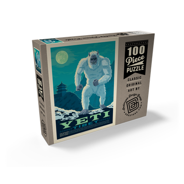 Mythical Creatures: Yeti, Vintage Poster 100 Jigsaw Puzzle box view2